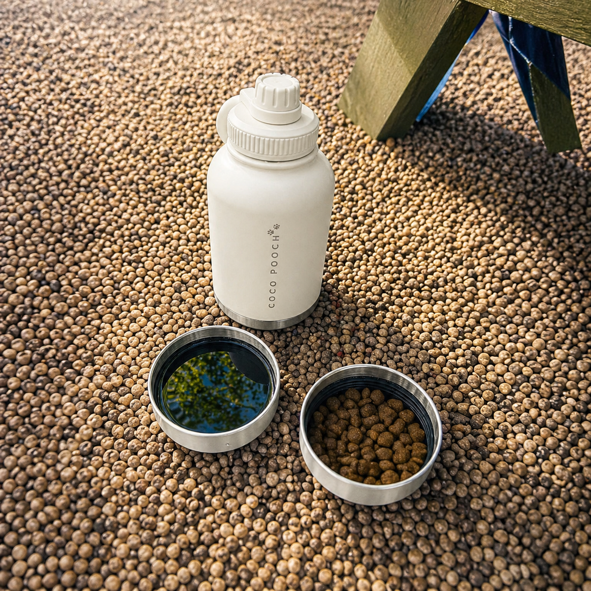 3-in-1 Dog Water Bottle Cream