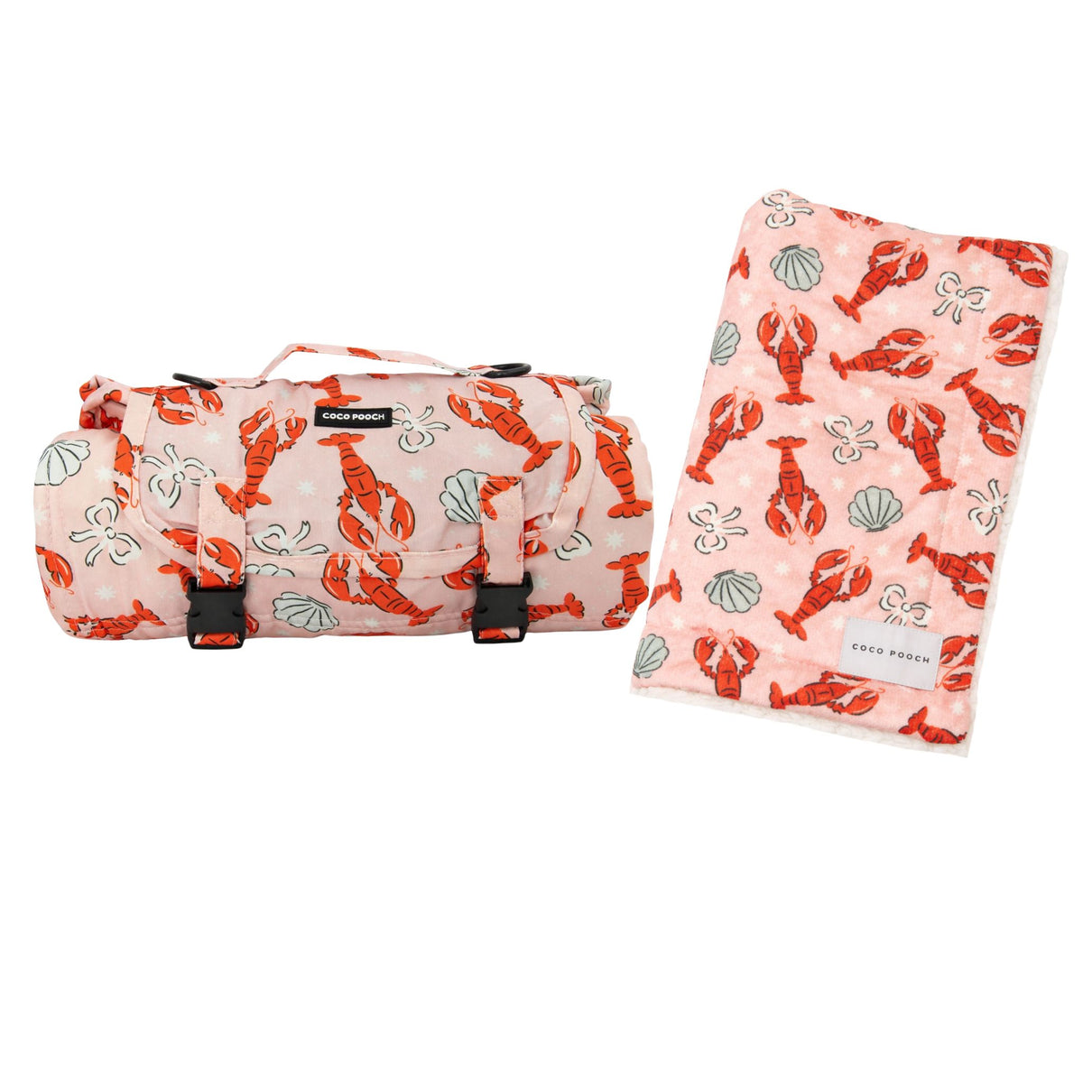 Lobster Love Travel Bundle Blanket & Travel Mat