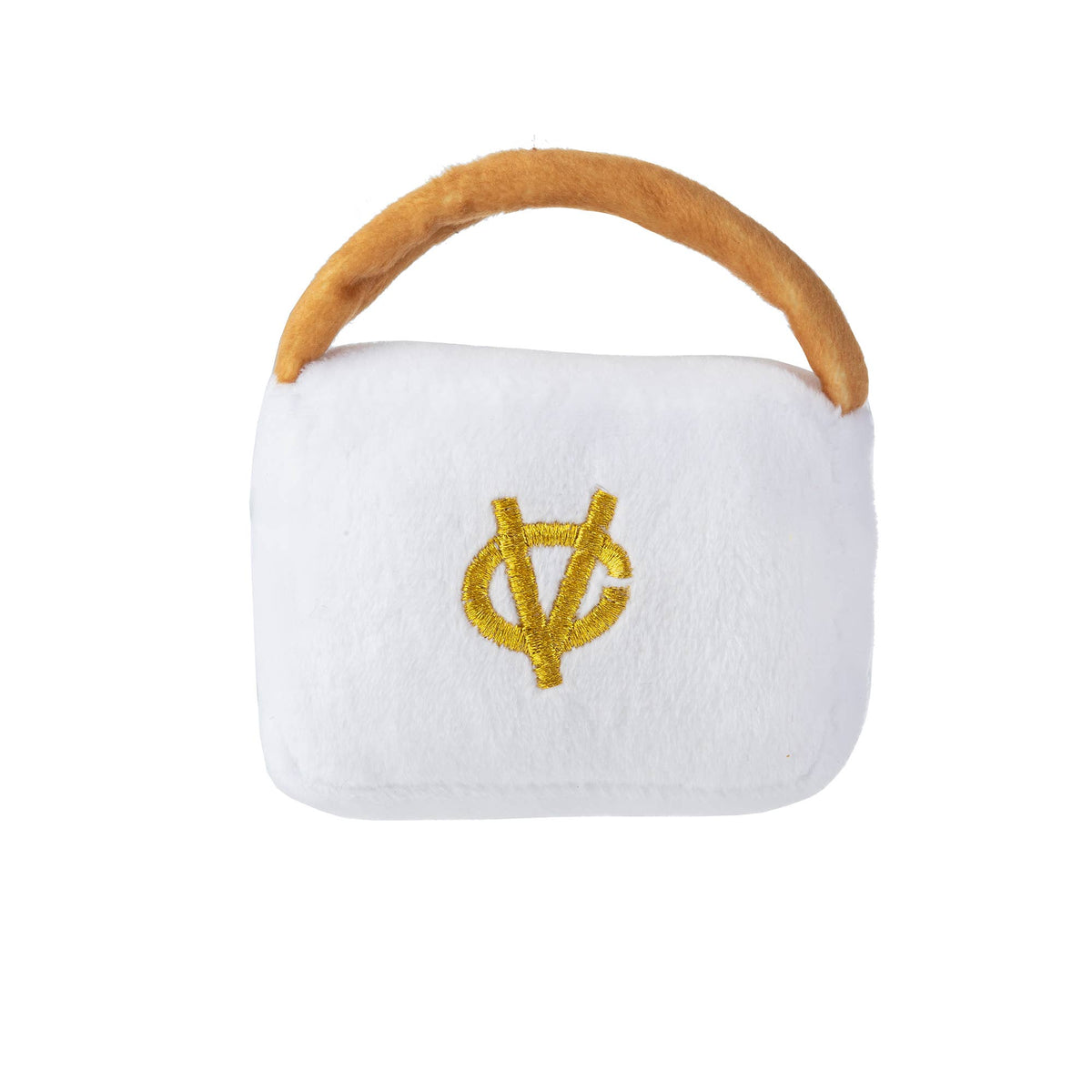 Chewy Vuiton Purse White Dog Toy
