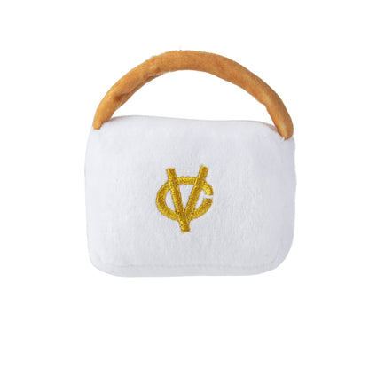 Chewy Vuiton Purse White Dog Toy