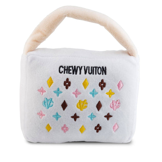 Chewy Vuiton Purse White Dog Toy