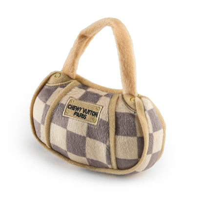 Chewy Vuiton Handbag Tan Dog Toy
