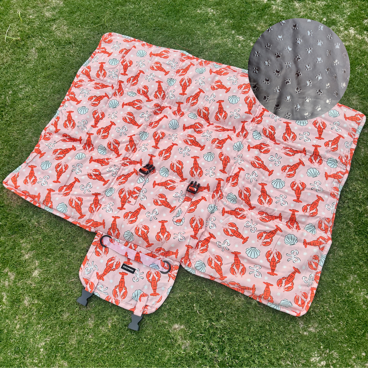 Lobster Love Dog Travel Mat