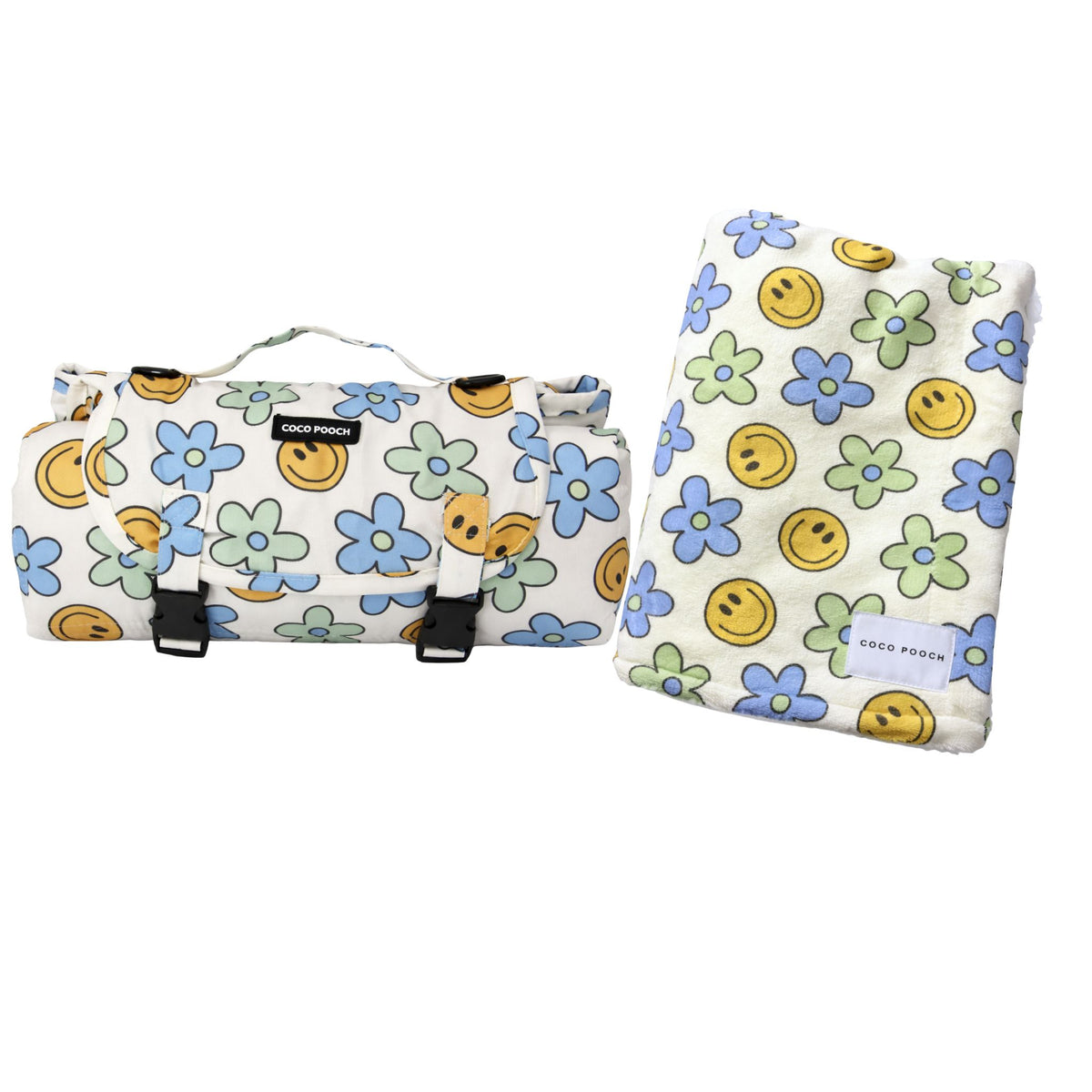 Happy Petals Travel Bundle Blanket & Travel Mat