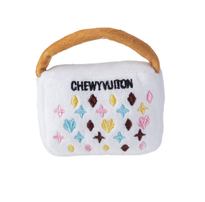 Chewy Vuiton Purse White Dog Toy
