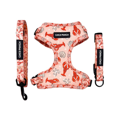 Lobster Love Dog Bundle Harness, Collar & Lead
