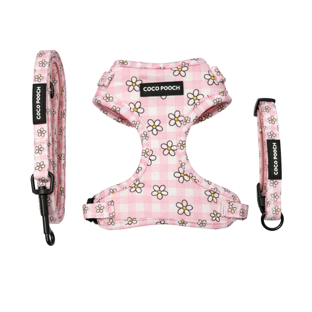 Blush Blooms Dog Bundle Harness, Collar & Lead