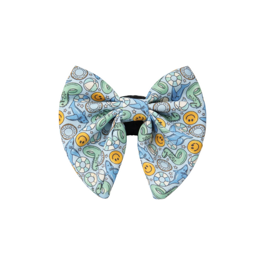 Summer Splash Dog Sailor Bow
