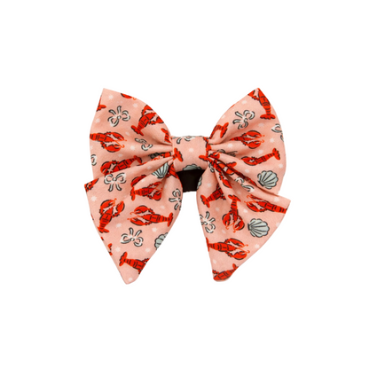 Lobster Love Dog Sailor Bow