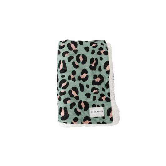 Sage Safari Dog Blanket