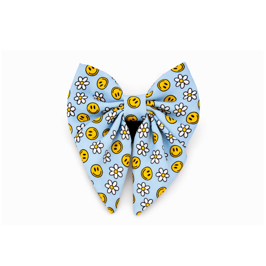 Sky Blooms Dog Sailor Bow