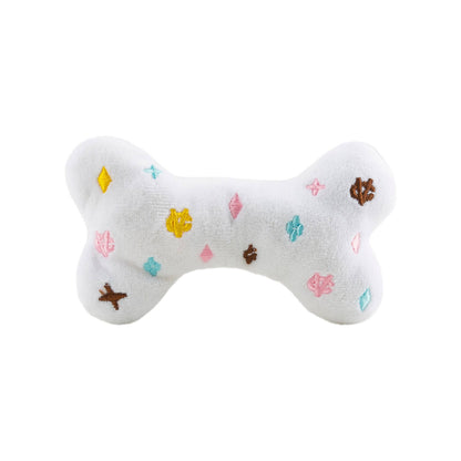 Chewy Vuiton Bones White Dog Toy