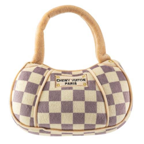 Chewy Vuiton Handbag Tan Dog Toy